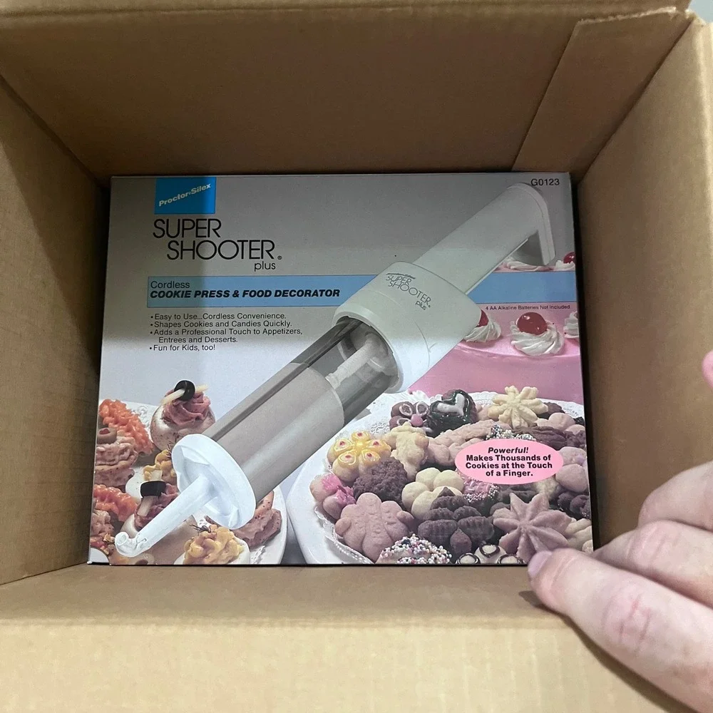 Vtg Proctor‎ Silex Super Shooter Plus GC702 Cordless Cookie Press Combo Pack